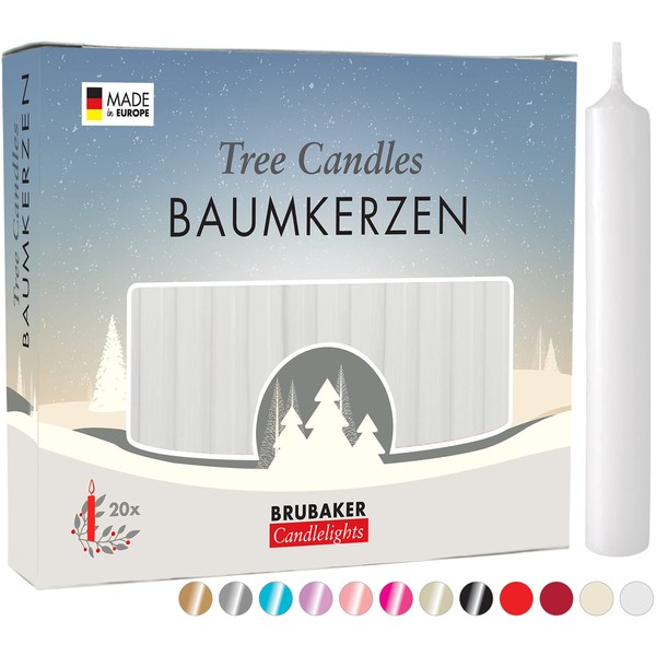 Brubaker Wax Tree Candles, Christmas Candles, Pyramid Candles, Christmas Tree Candles – Multicoloured