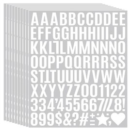 YNHAY 1960Pcs Waterproof 1" Vinyl Alphabet & Number Stickers - Self-Adhesive for Mailboxes, Windows, Doors, Signs, Vehicles & More, White
