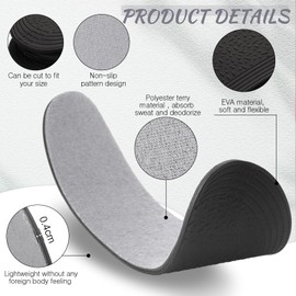 Velmitten Velmitten 3 Pairs Shoe Insole for Clog Garden Shoe Liner Washable Barefoot Insert Pad for Women Men Nurse(Gray)
