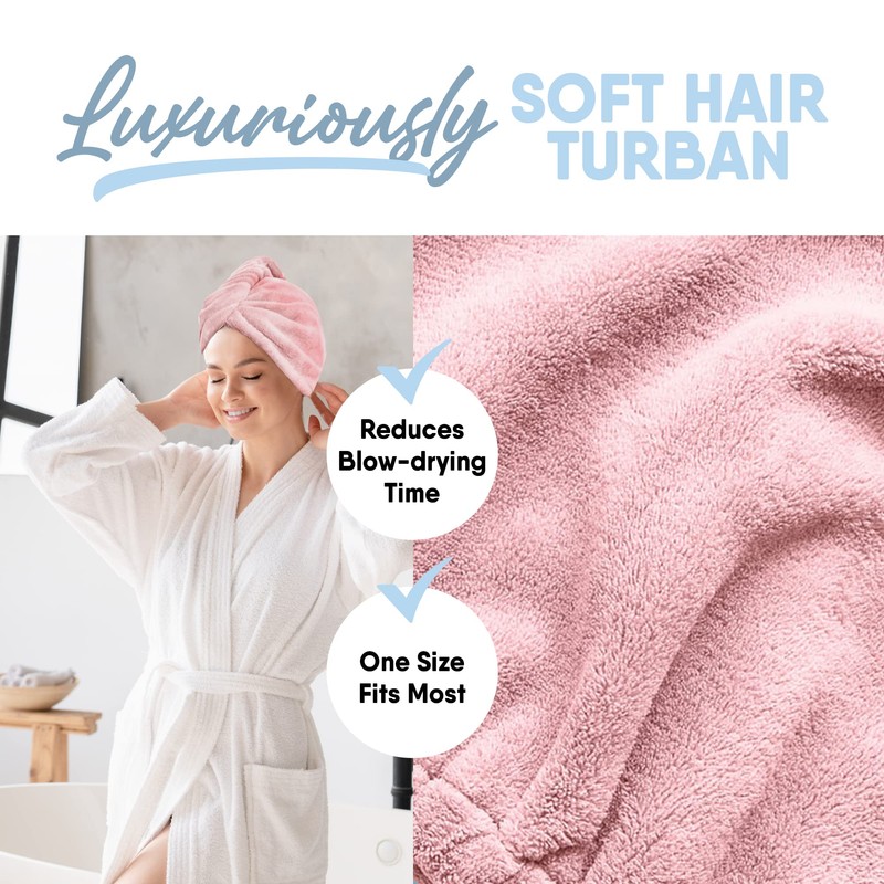 Microdiy - Accesorio de baño para el pelo, ultra absorbente,