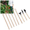 6PCS Electroculture Plant Stakes 10 Inch Natural Wood Stake Wrapped