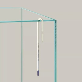 LANDEN Aquarium Thermometer for Rimless 10mm White Scale Background for ThickTan