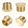 sourcing map 2Pcs Brass Hex Head Plug Compression Cap Fitting