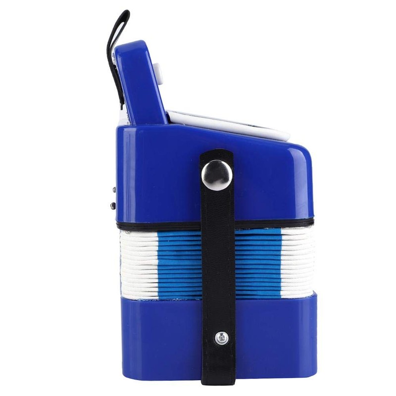 Mini Accordian, Kids Piano Percussion Accordion Musical Toy, Eco-Friendly Blue