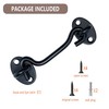 TOPYWMSP Hook and Eye Latch 1pcs 4 Inch Black Stainless