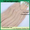 Light Rose Blonde Braiding Hair Pre stretched Hypoallergenic Synthetic ez