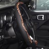 Leopard Steering Wheel Cover, Breathable Microfiber Leather Universal 14.5-15 inch