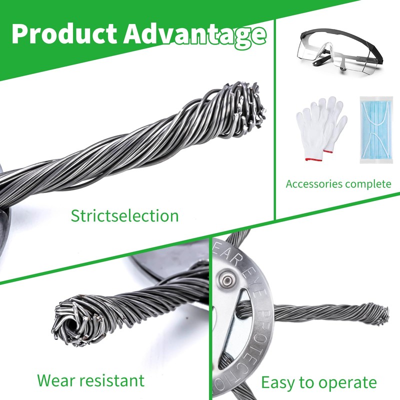 XGKHOM 2 Packs Steel Wire Grass Trimmer Head, 2025 New
