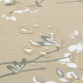 MVSUTA Silk Flowers Gold Fabric Plum Blossom Taupe Printed Floral Shower Curtain,Farmhouse Waterproof Yellow Polyester Tan Bathroom Curtains,Extra Large 78" W x 78" H