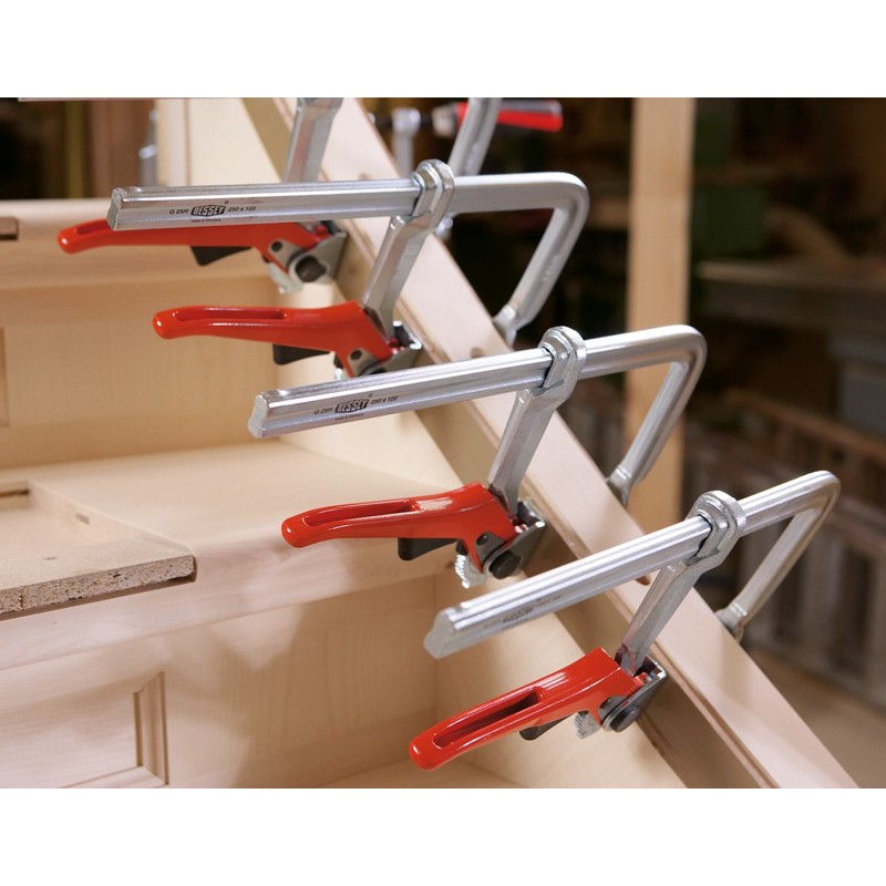 Bessey GSH20 Lever Clamp Classix Gsh 7.87In/3.94In, Silver/Red