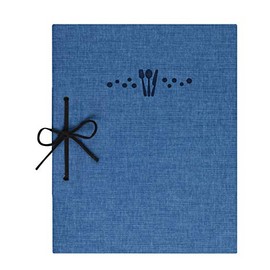 LACOR 28393 Marisa Collection 28393-Menu Holder Made Bound with Leather Cord, Heat Sealed in Blue, 19x23'5cm (A5), Telflex