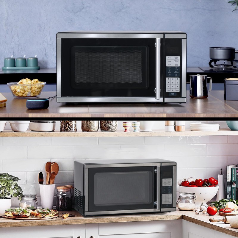 Techomey Microwave Countertop 0.7 Cu.ft. Compact Small Microwave 700W, 6