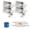 4X Pyle 8" 65 Watt Indoor/Outdoor Waterproof Home PA Horn