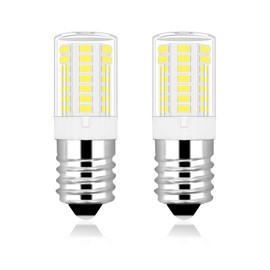 E17 LED Appliance Light Bulb for Refrigerator Fridge Freezer Range Hood Over Stove Microwave 5000K Daylight T5 E17 Intermediate Base 3.5W Equivalent 30-40W Halogen Bulbs 460LM Non-Dimmable,Pack of 2