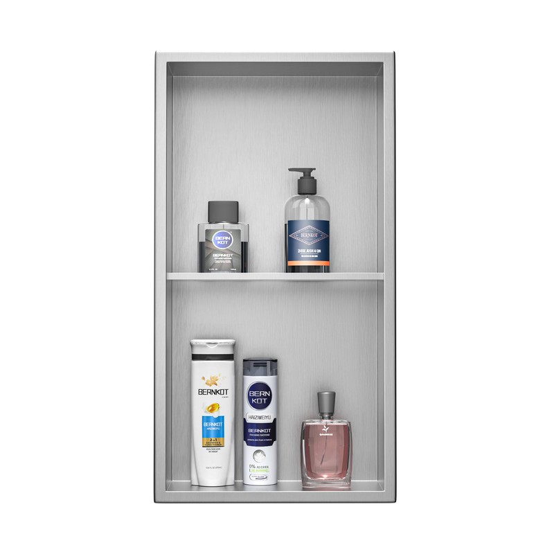 Bernkot Stainless Steel Shower Niche 24" X 12" Brushed No