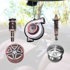 5Pcs Car Air Freshener Hanging Slice Car Diffuser Ornament Essential Oil Fragrance Hanging Slice, Incense Chips Scented Ornament Essential Pendant Car Interior Accessories