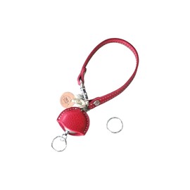 [MTA Leather works] Made in Japan Italian Leather Leather Reel Key Chain Key Car Key, red