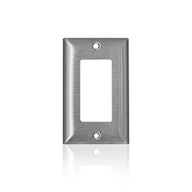 Leviton C-Series Decora/Plus/GFCI Wallplate, Type 302/304 Stainless Steel, 1-Gang, 0SS26-040