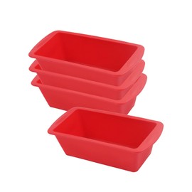 Boguish 8Pcs Silicone Mini Loaf Pans, Nonstick Mini Bread Loaf Pans, Reusable Mini Baking Pan for Baking Bread, Toast