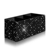 Bling Makeup Brush Holder Organizer, 3 Slot Sparkle Cosmetics Brushes