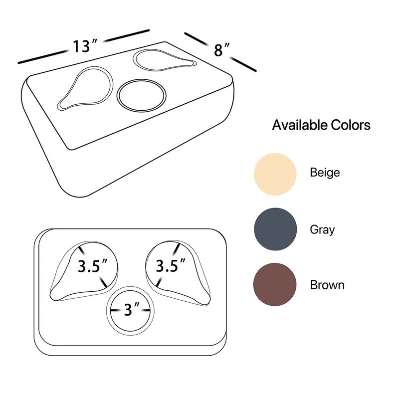 Couch Cup Holder Pillow, Couch Drinks Remotes Holder for Center