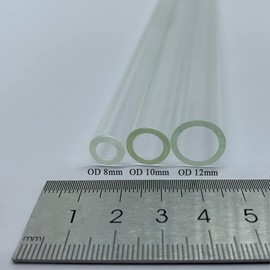 Glass tubes 12 Piece, 8 Inch Long Borosilicate Glass Tubes OD 12 mm Thickness 1.5 mm Colorful Industrial Glass Tubing for Tall Cup (12mm / Multiple Colors)