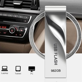 USB Memory Stick 982 GB USB 3.0 Flash Drive High Speed USB Stick Waterproof with Keychain for PC/Computer/Laptop