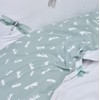 Sleepdown Dragonfly White Green Reversible Duvet Cover Quilt Pipe Edge