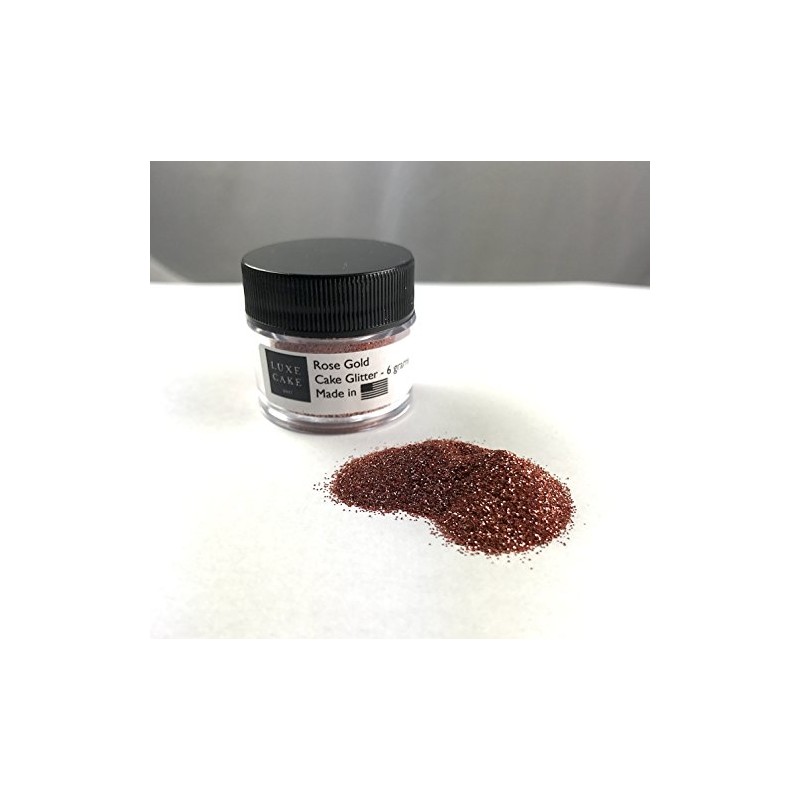 Luxury Cake Glitter, 6 grams, USA Made (Rose Gold)