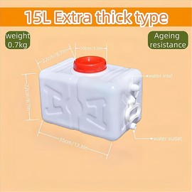 Household and Outdoor Water Tank with Faucet - Portable and Durable Plastic Water Storage Cube
