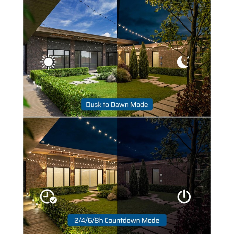 DEWENWILS Dusk to Dawn Dimmer, Wireless Remote Control, Waterproof Dimmable