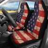 Oramclsy 2PCS American Flag Print Car Seat Covers for Front