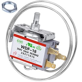 Mini Fridge Thermostat, 3 Pin screw mount Universal WDF-18 refrigerator thermostat 250V Compatible with 110V 4(6) A 50/60Hz Three quality certifications fridge thermostat controller