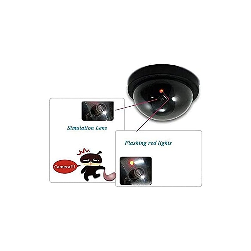 Rainberg Dummy Dome CCTV Security Camera with Flashing LED Indoor