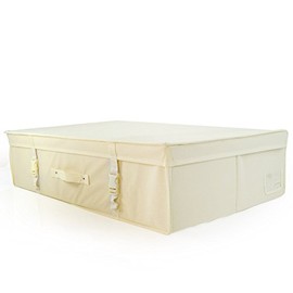 HANGERWORLD Large Ivory Wedding Dress Bridal Gown Garment Storage Box and Travel Carry Case