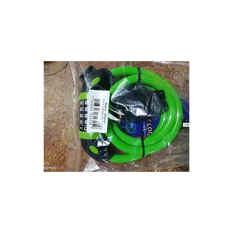 5 Resettable Digit Combination Bike Lock Bicycle Spiral Steel Cable