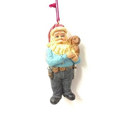Santa Policeman Ornament (With Dog)