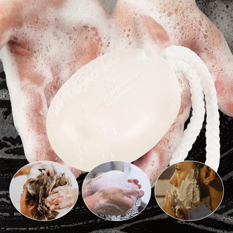 Soap On a Rope 2-Pack Set for Face Body Hair