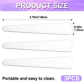 Pndeyo 3pcs Mini Metal Makeup Spatula, Reusable Cosmetic Cream Spatulas Spoon, Skincare Scoop Applicator Facial Massage Beauty Tools for Mixing and Sampling Face Eye Cream- 2.79"×0.52"