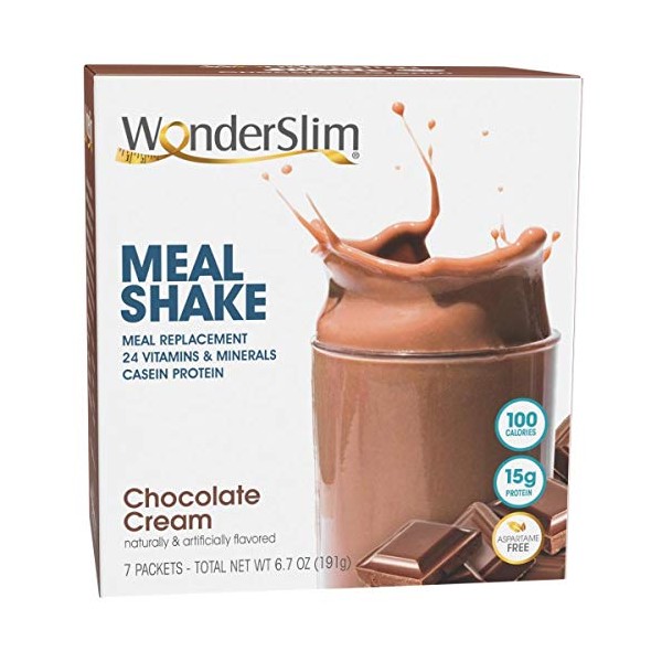 WonderSlim Meal Replacement Shake, Chocolate Cream - 24 Vitamins &
