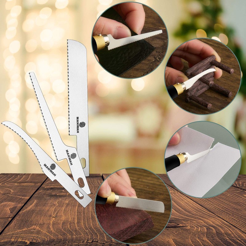 Honoson 12 Pieces Hobby Saw Blades Replacement Mini Craft Blade