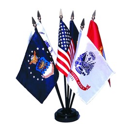 Armed Forces Miniature Flag Kit (4 in. x 6 in. Flag / 10 in. Staff)