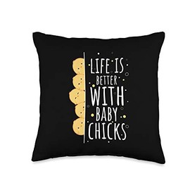 Spring Easter Baby Chicks SpecialTee Co Japanese Kawaii Chicken Farming Spring Easter Baby Chicks Throw Pillow, 16x16, Multicolor