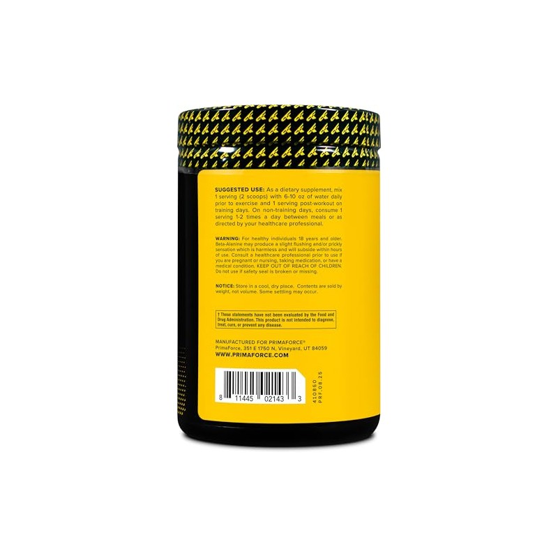 Primaforce- ?Beta Alanina en Polvo 500 Gramos (1.1lbs) Sin Sabor