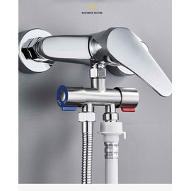 Faucet Bifurcation Faucet Connector Water Faucet Branch 2-Way Standard G1/2 Connection Hose Attachment Double Mouth SUS304 Stainless Steel Faucet Faucet Faucet for Washing Machine Double Mouth