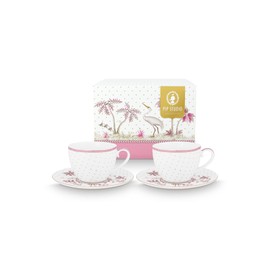 PIP STUDIO Jolie Dots Gold Pink Cup with Saucer 280 ml Set 2