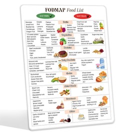 Low FODMAP Fridge Magnet FODMAP Food Cheat Sheet, FODMAP Chart & Diet Book for Beginners - Essential Guide to Managing IBS & Digestive Health with Step-by-Step Plans & Easy Recipes