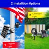 Flag Pole Light Solar Powered, Solar Flagpole Lights Metal Clamp