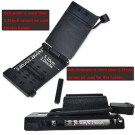 HYS Walkie Talkie Holder for 25-58mm(0.98-2.28“) Belts, Radio Holder Belt Clip Compatible for Molle Vests Waistband Duty Belts