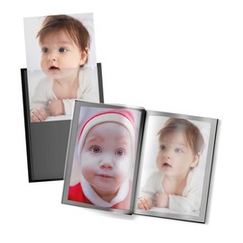 Performore Photo Book Album - 2 Packs of 4x6 Photo Albums - Small Photo Album Binder, Customizable Front Cover, Baby Photo Albums with 24 Photo Pockets, Holds 48 Pictures (Black)